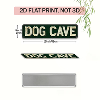 Letrero Metálico Retro Estilo Callejero con Diseño de Cueva de Perro, Decoración de Pared para Cuarto de Perros, Área de Mascotas, Patio Trasero, Regalo