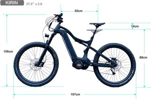 Bafang — vtt électrique M620 1000w en fibre de carbone, suspension complète, 29 pouces, avec moteur moyen - Product Image 5
