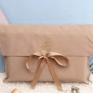 Pochette de luxe haut de gamme en velours pour vêtements, chaussures, accessoires capillaires et chapeaux, avec logo personnalisé, sac anti-poussière recyclable pour emballage cadeau - Product Image 2