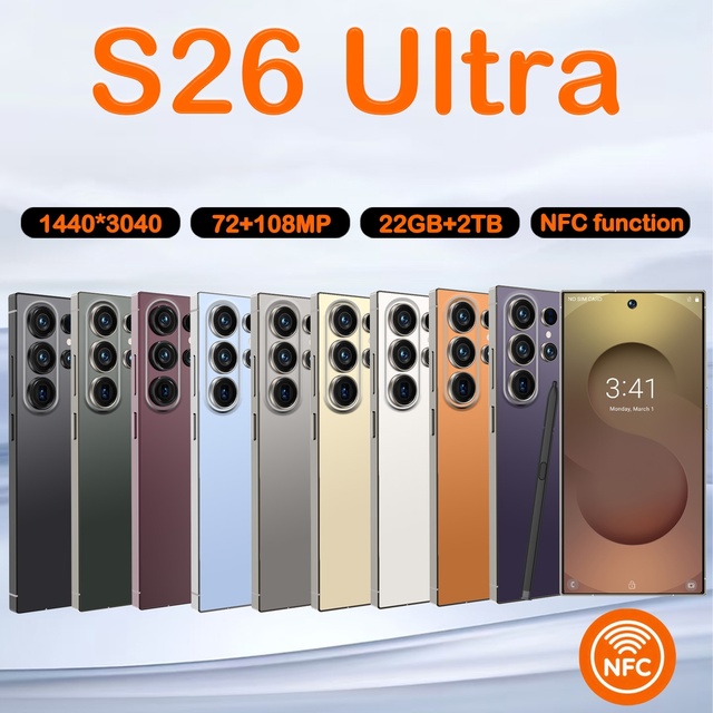 Factory Price S26 Ultra 5G Smartphone 22GB+2TB Android 15 6.9" Unlocked Dual SIM Wholesale