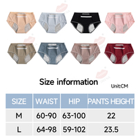 Culottes menstruelles taille mi-haute en coton avec entrejambe anti-fuite pour femmes