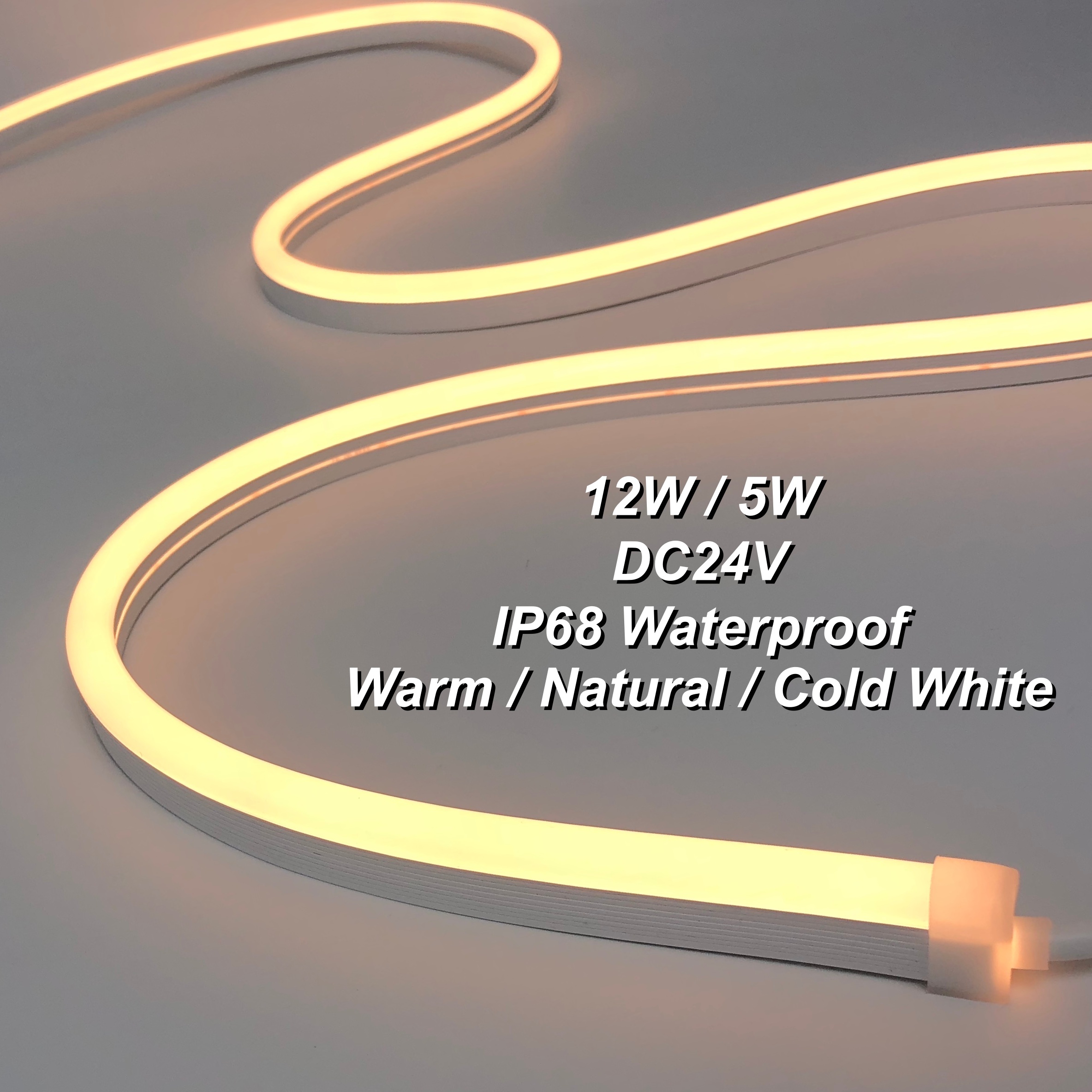 IP68 Sauna Led Strip 2700K / 3000K / 4000K / 6500K Silicone LED Light CRI 90 DC24V Facade Lighting 15*25mm LED Neon Strip