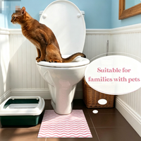 Tapis de toilette en forme de U antidérapant, tapis moelleux profilé, tapis de sol absorbant l'eau à séchage rapide pour salle de bain