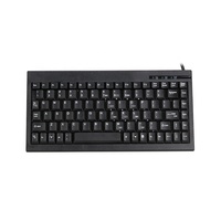 Keyboard Mini USB 2.0 Berkabel Berkualitas Tinggi Ultra Tipis Plug and Play untuk Desktop/Tablet Model Baru 0.45kg ACK595U-1-75f3