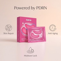 Masque pour les yeux en gelée de collagène rose PDRN, best-seller transfrontalier, 6 paires de patchs oculaires roses, réduction des gonflements, éclaircissant, pour tous types de peau