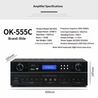 SHILE BG-8 Kit Audio Profesional Mini untuk Ruang Rapat OK-555C Kombinasi untuk Speaker Musik Latar Belakang Ruang Tamu