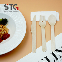 Vente en gros de couteaux en bois de bouleau de 165 mm, couteaux en bois jetables compostables en vrac pour la restauration, les buffets, certifiés UE, qualité alimentaire