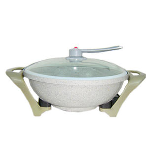 Marmite électrique ronde en pierre Maifan plaquée or, 4,5 kg, à économie d'énergie, pour une cuisson saine, G568 - Product Image 2