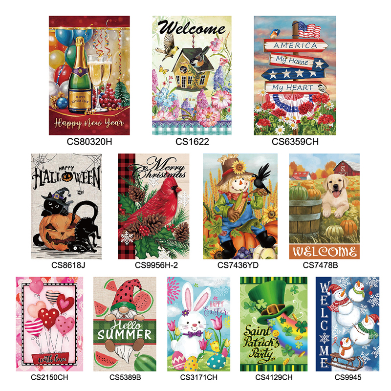 New Design Burlap and Polyester Welcome