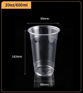 Copo Transparente para Bebidas Frias com Tampa, Personalizado com Logo, Vendas Quentes, 95 mm, 12 oz, 16 oz, 20 oz, 24 oz, Café, Chá, Chá com Leite - Product Image 5