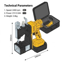 Machine à coudre et à sceller les sacs DIY avec moteur sans balais au lithium, outil de fermeture pour sacs tissés, sacs de riz, équipement de couture de coutures textiles