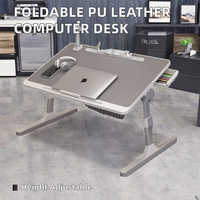 Portable réglable MDF bureau d'ordinateur portable plateau Portable pliable en métal Table d'ordinateur étudiant dortoir chambre bureau d'étude