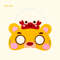 Masques pour les yeux en feutre pour enfants, motifs animaux de dessin animé (Tigre, Grenouille, Cerf, Chat, Ours), pour déguisements, fêtes et cosplay, articles de fête en gros