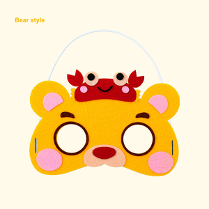 Maschere per Occhi in Feltro a Forma di Tigre, Rana, Cervo, Gatto, Orso, Accessori per Costumi da Festa in Maschera per Bambini - Product Image 4