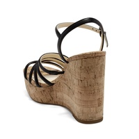 Sandales compensées de grande taille pour femme, chaussures d'été à talons compensés en liège, grandes pointures