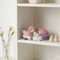 Statue en résine personnalisable BZY, grande taille, renard pour fille, décoration de bureau/maison, aire de jeux intérieure et extérieure