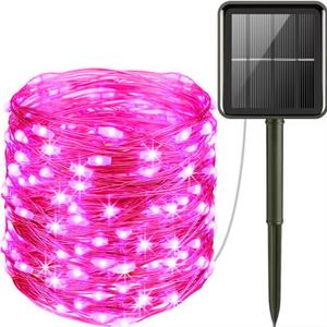 Guirnalda de Luces Solares de 12 Metros con 100 LED, IP65 Impermeable, Cable de Cobre, Decoración Solar para Jardín, Calle y Árboles - Product Image 4