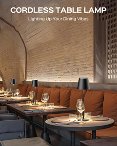 Modern Nordic <b>LED</b> Touch Control Bar <b>Table</b> Lamp Restaurant Dinner <b>Light</b> Cordless Hotel Rechargeable Wireless Metal Iron Desk Lamp - Product Image 4