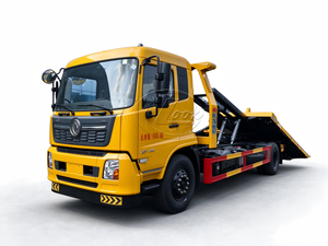 รถยกติดเครน Dongfeng ใหม่ 10 ตัน แบบหนึ่งต่อสอง พร้อมพื้นเรียบ 8.3 เมตร และแขนยกไฮดรอลิกด้านหลัง 10 ตัน สำหรับกู้ยานพาหนะที่เสียหาย - Product Image 1