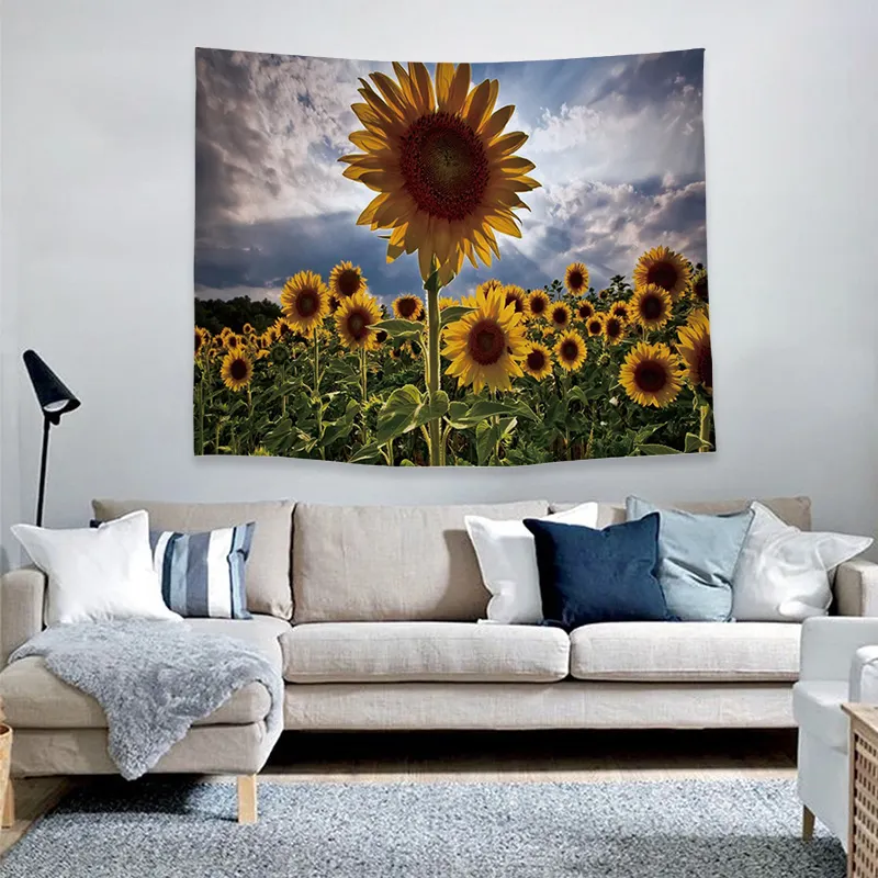 2021 Amazon Best Selling Wall Hanging Tapestry Plants Floral Printing Tapestry Living Room Wild Flowers Tapestry