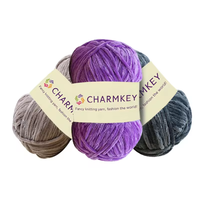 Fil Velours en Gros 100g pour Crochet, Fil Épais de Chenille Velours pour Tricot à la Main