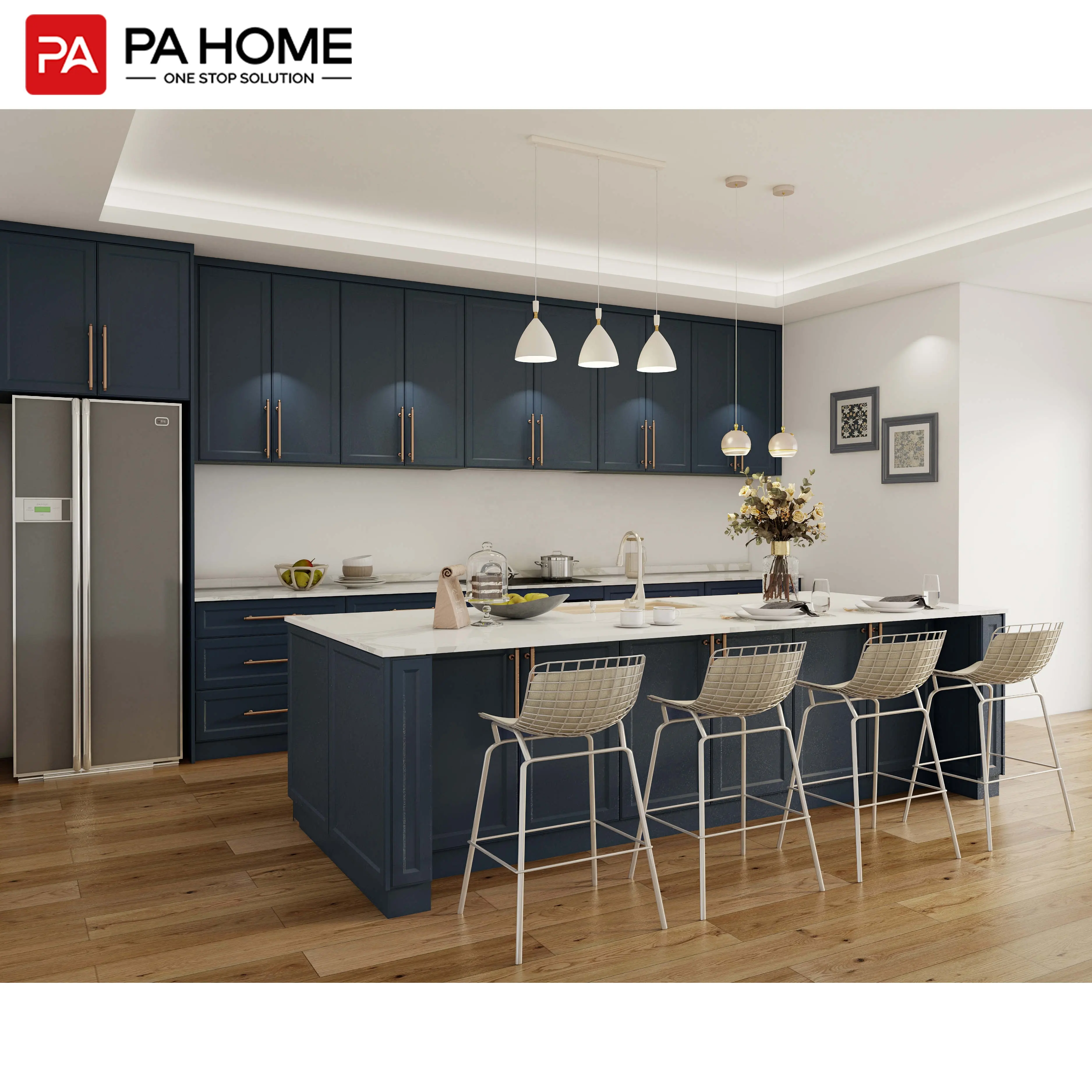 PA modern modular designs melamine kitchen cabinet