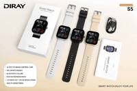 Montre connectée carrée unisexe, montres de sport, grand écran, montre connectée tendance DIRAY S5, corps en alliage de zinc, couronne rotative, plus de 100 sports