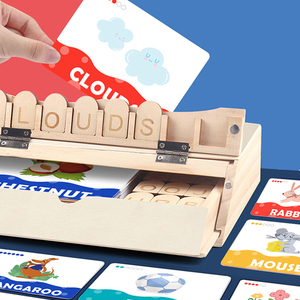 Boy girl 26 lettere cognition toy gioco di abbinamento di parole inglesi per bambini scatola di giocattoli per bambini in legno di educazione precoce inglese - Product Image 5