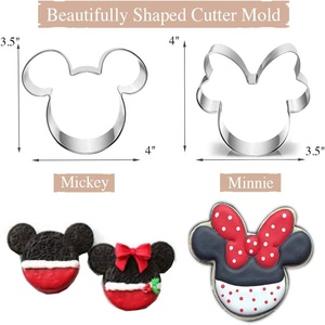 Mickey & Minnie Chuột Unicorn khủng long trái tim sao thép không gỉ Cookie cutter - Product Image 3