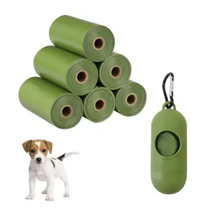 Con logo personalizzato eco-ambientale compostabile sacchetto di plastica per rifiuti di cane risciacquabile 100% biodegradabile cani di cacca di animali domestici per borse