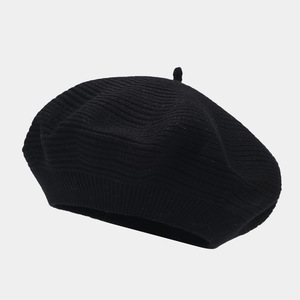 Boina Francesa para Mujer, Tejida en Lana Cálida para Invierno, Estilo Holgado, Rayas Basquesas, Clásica, Ideal para Regalo - Product Image 2