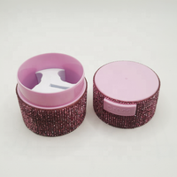 Accessoires de luxe pour faux-cils, colle d'extension, support de stockage en diamant, pot hermétique pour strass
