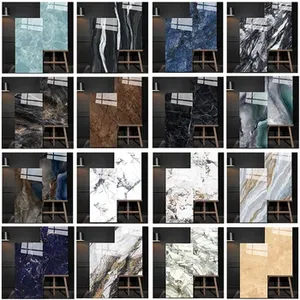 Panneaux muraux de luxe Foshan, entièrement polis, grandes dimensions, carreaux de porcelaine en <span class=keywords><strong>marbre</strong></span> noir pour la décoration des murs et sols intérieurs de villas - Product Image 2