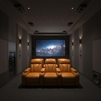 Solution complète de système audio pour cinéma privé d'excellence. Fauteuil de massage électrique réglable pour cinéma