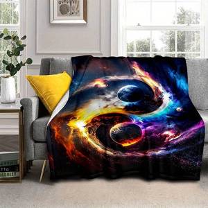 Manta de franela ligera de pulpo misterioso, forro polar de punto con estampado Digital, suave y cálido para el hogar, sofá cama, estilo liso - Product Image 4