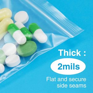 ถุงซิปล็อคใส 2 มิล หนา 2 ชั้น ขนาด 2x3 นิ้ว สำหรับเก็บเครื่องประดับ อาหาร ของเล่น - Product Image 2