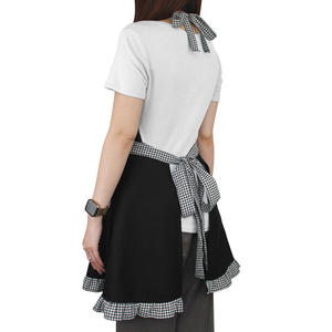 Delantales Personalizados Estampados a Cuadros con Lazo sin Mangas Lavables y Reutilizables para Salón de Uñas y Cocina Estilo Vestido - Product Image 2