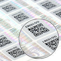 Étiquettes adhésives de sécurité holographiques 3D personnalisées anti-contrefaçon avec code QR pour l'emballage (vente en gros)