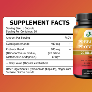 Private Label Prebiotic Probiotic Capsules with Strengthens Microbiome Lining Probiotics Support a Balanced Gut Microbiome - Product Image 2