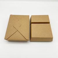 Boîte à lunch en papier kraft pliable écologique à deux compartiments inégaux, en matériaux recyclés, pour la restauration rapide à emporter