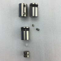 Panneau de poignée en acier inoxydable, 1 pièce, support en verre