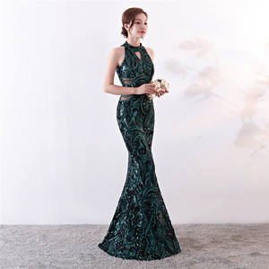 1213-S # ผู้หญิงชุดแต่งงานผู้หญิงจัดเลี้ยงผู้หญิงขุนนางเลดี้ยาวเลื่อมปลาหางชุดของผู้หญิงชุดเดรสขนาดใหญ่พิเศษ - Product Image 3