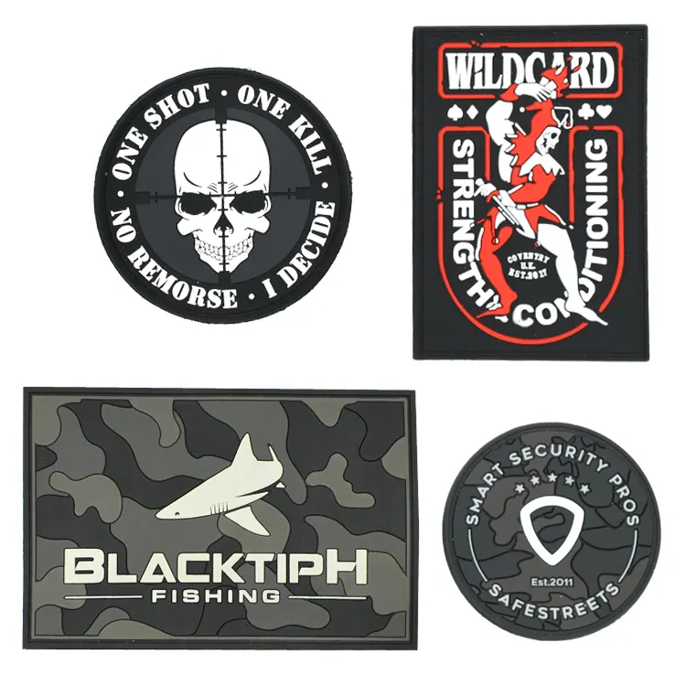 PVC Patch Custom Rubber Patch Embossed Fashion Logo PVC Rubber Patch