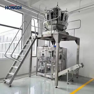 Máquina automática vertical para llenado de bolsas preformadas de plástico con elevador de cangilones tipo Z, pesadora multicabezal y llenadora rotativa Doypack para gránulos alimentarios - Product Image 6