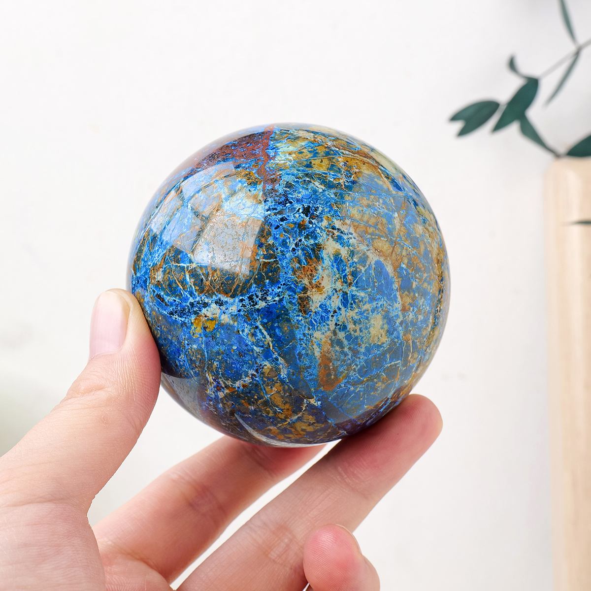 Natural Crystal Phoenix Lapis Lazuli Sphere - Decor & Collection