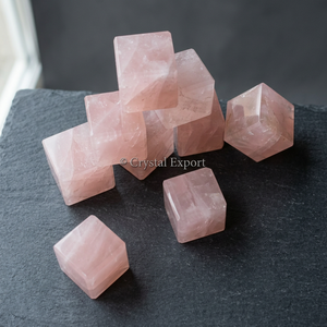 Achetez en gros des cubes de pierres précieuses en quartz rose sculpté Feng Shui - CrystalExport.com Cadeau - Product Image 3