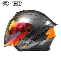 Casque de moto personnalisé en gros certifié DOT avec double visière, casques de moto unisexes, doublure en coton, casque ouvert