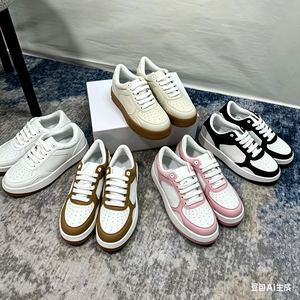 Meilleures ventes : Chaussures basses de sport décontractées pour femmes, luxueuses, sur mesure, en cuir véritable de haute qualité, antidérapantes - Product Image 1