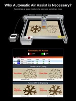Machine de découpe et de gravure laser CNC en métal LASER TREE K1 PRO 30W 4040 avec assistance pneumatique pour acrylique, cuir, contreplaqué