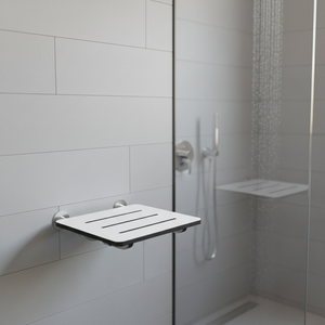 Sedile <span class=keywords><strong>doccia</strong></span> pieghevole in Teak di alta qualità impermeabile montato a parete <span class=keywords><strong>per</strong></span> alberghi - Product Image 5